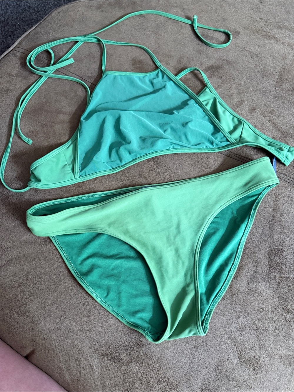 aerie Two-Piece Halter Bikini in Aqua Green